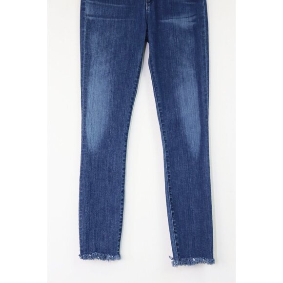 3x1 High Rise Ankle Crop Raw Hem Skinny Jeans Sally Medium Wash‎ Cotton Blend 24 - Picture 7 of 10